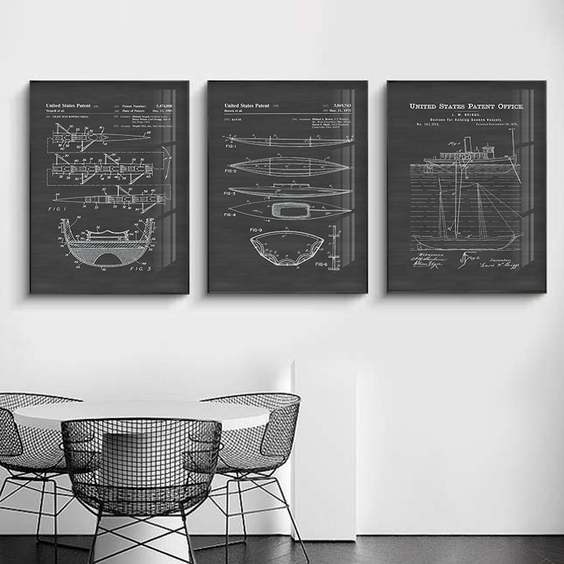 Star Map Poster - Eenvoudig zwart-wit grijs Amerikaanse industriële stijl
