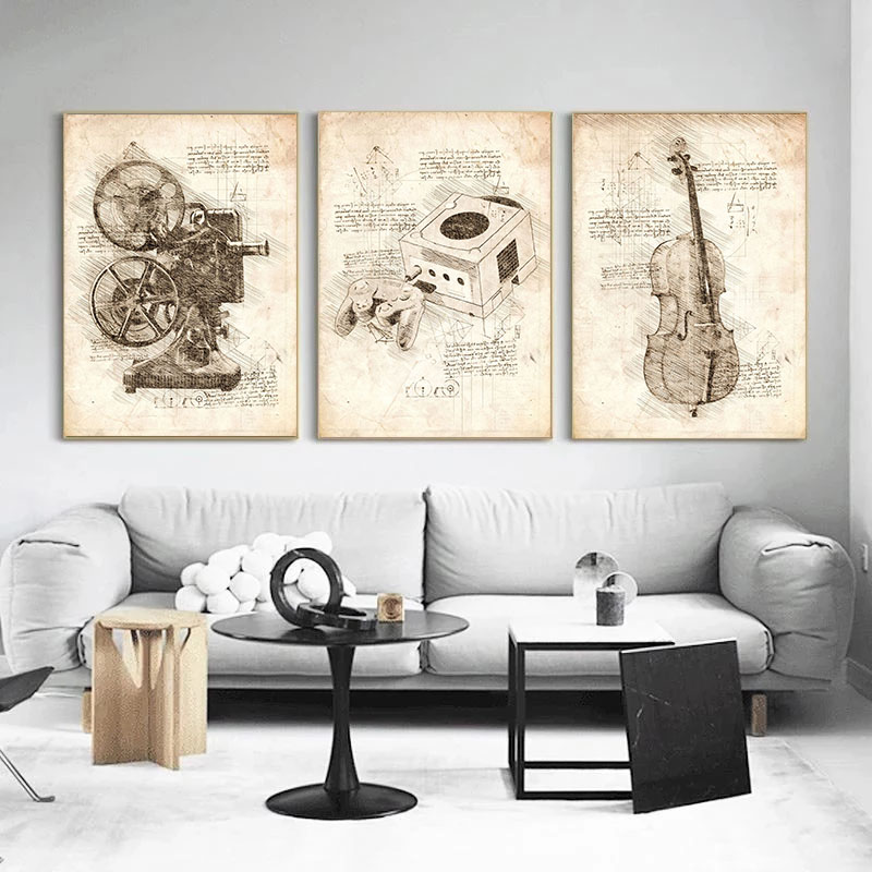 Vintage Abstracte Da Vinci Geï - Star Map Poster recensie en prijs