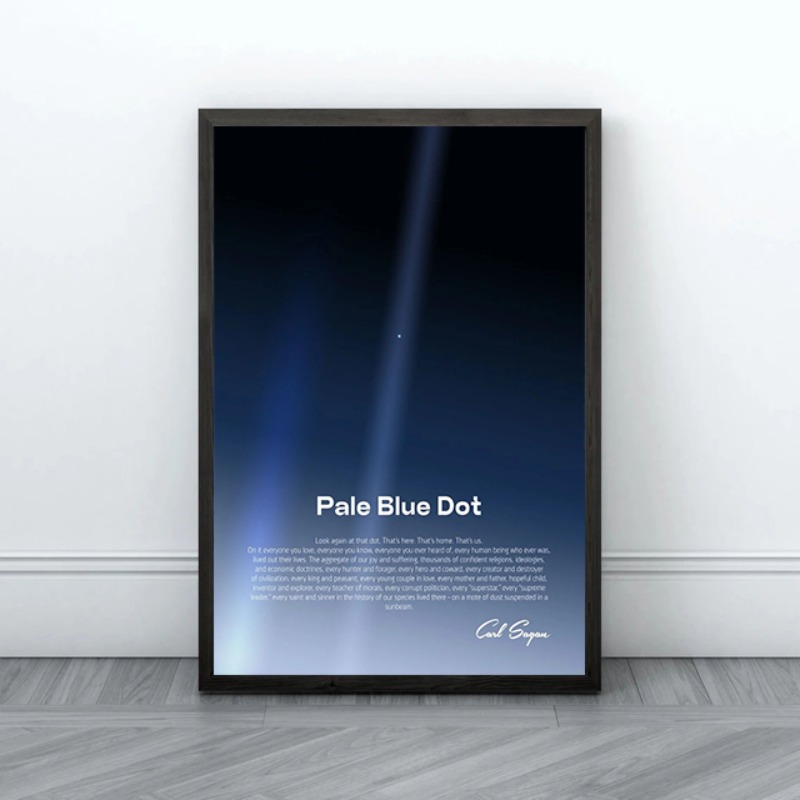Lichtblauwe stip print poster  - Star Map Poster recensie en prijs